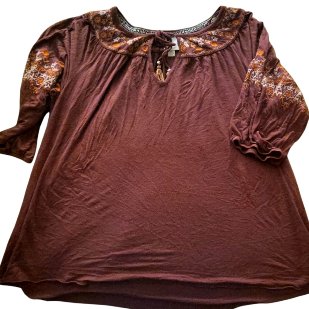 2 For $25! Knox Rose peasant top